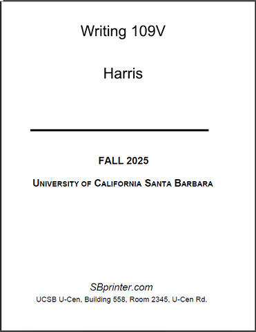 WRIT 109V Harris F25