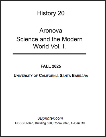 HIST 20 Vol. I Aronova F25