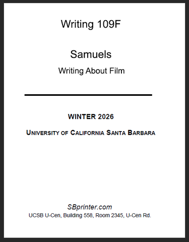 WRIT 109F Samuels W26