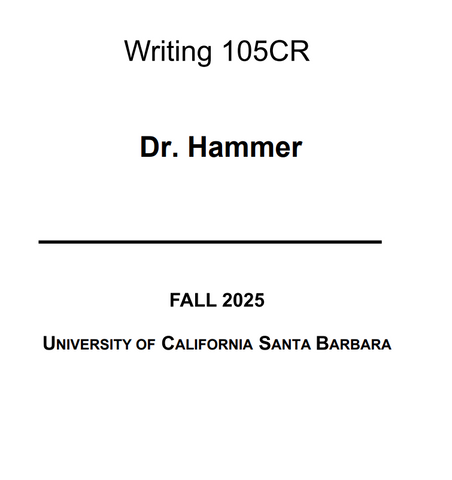 WRIT 105CR Hammer F25