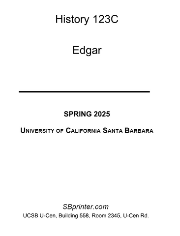 HIST 123C Edgar S25
