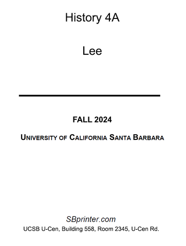 HIST 4A Lee F24
