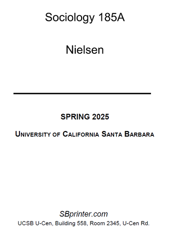 SOC 185A Nielsen S25