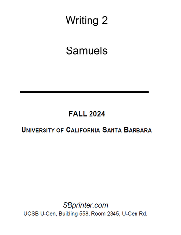 WRIT 2 Samuels F24