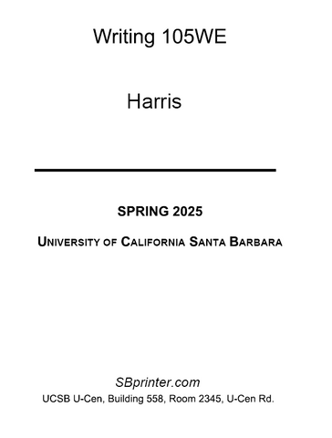 WRIT 105WE Harris S25